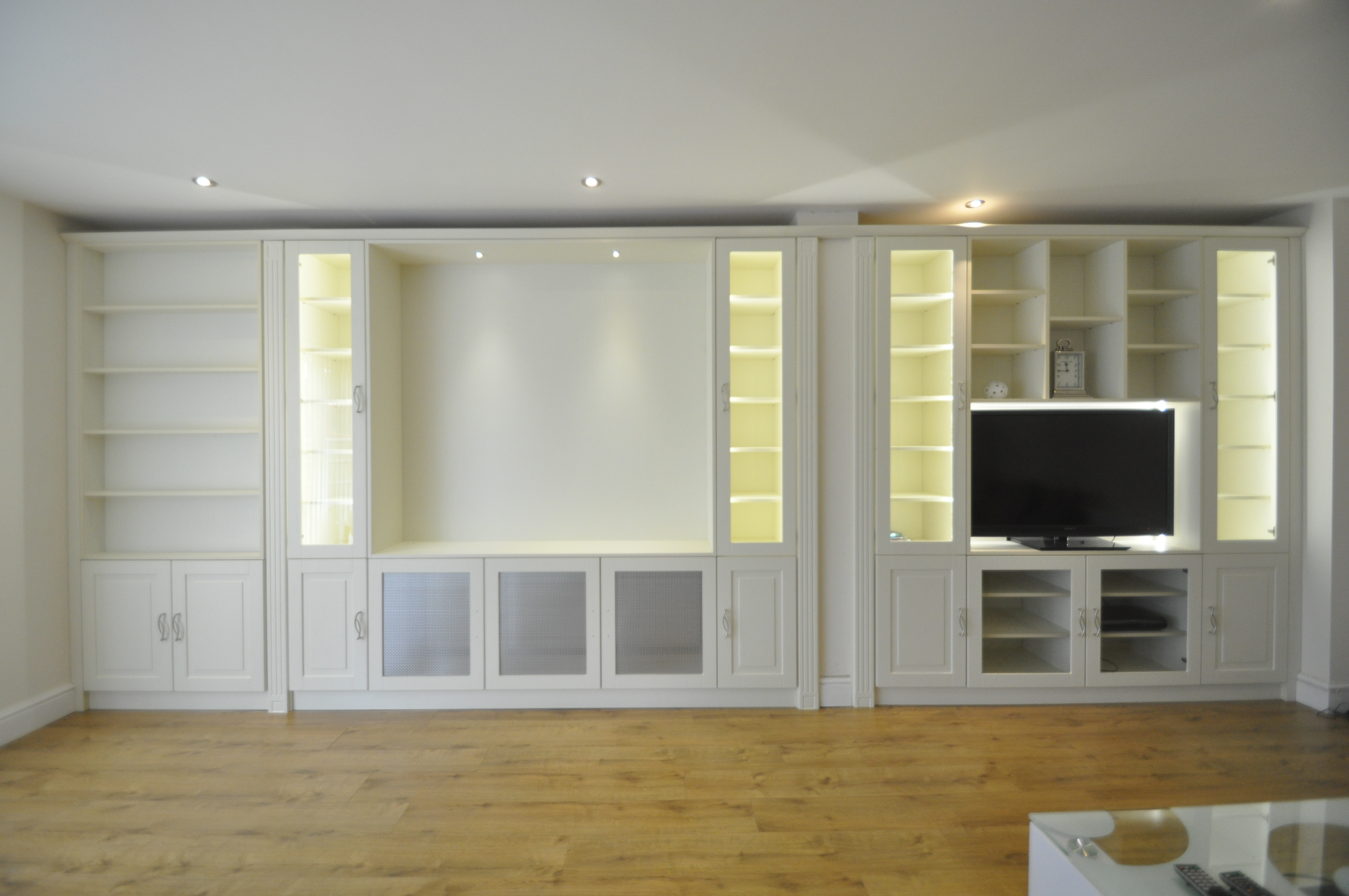 white living room cabinet